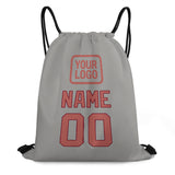 Custom Gray Copper Rose Drawstring Bag