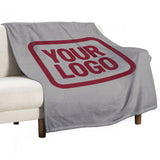 Custom Gray Crimson Red Blanket