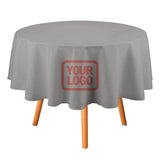 Custom Gray Copper Rose Round Table Cloth