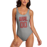 Custom Gray Copper Rose Swimsuit