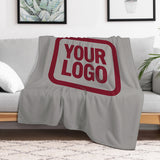 Custom Gray Crimson Red Blanket