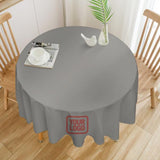 Custom Gray Copper Rose Round Table Cloth