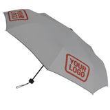 Custom Gray Coral Red Automatic Umbrella