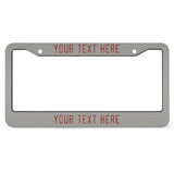 Custom Gray Coral Red License Plate Frame
