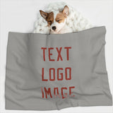 Custom Gray Coral Red Pet Blanket