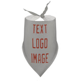 Custom Gray Coral Red Pet Scarf
