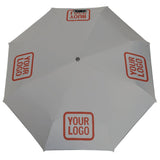 Custom Gray Coral Red Automatic Umbrella