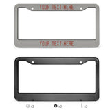Custom Gray Coral Red License Plate Frame