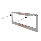 Custom Gray Coral Red License Plate Frame
