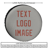 Custom Gray Coral Red Truck Tires