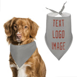 Custom Gray Coral Red Pet Scarf