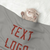 Custom Gray Coral Red Pet Blanket