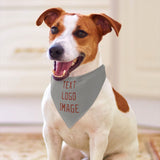 Custom Gray Coral Red Pet Scarf