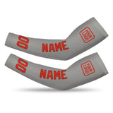 Custom Gray Orange Red Arm Sleeve