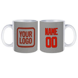 Custom Gray Orange Red Mug