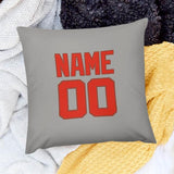 Custom Gray Orange Red Pillowcase