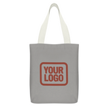 Custom Gray Orange Red Canvas Tote Bag