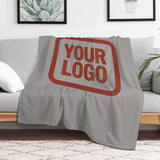 Custom Gray Coral Red Blanket