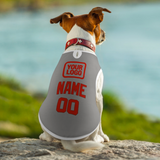 Custom Gray Orange Red Pet Vest