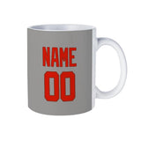 Custom Gray Orange Red Mug