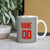 Custom Gray Orange Red Mug