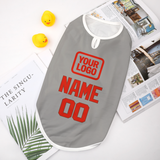 Custom Gray Orange Red Pet Vest