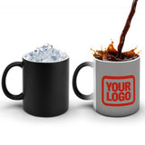 Custom Gray Orange Red Magic Mug