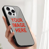 Custom Gray Orange Red Phone Case