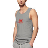 Custom Gray Orange Red Men's Tank Top