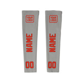 Custom Gray Orange Red Arm Sleeve