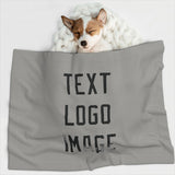 Custom Gray Black Pet Blanket