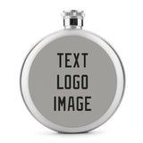 Custom Gray Black Hip Flask