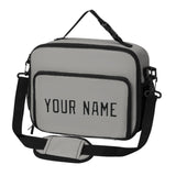 Custom Gray Black Lunch Bag