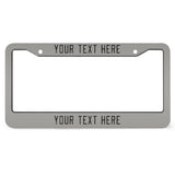 Custom Gray Black License Plate Frame