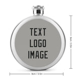 Custom Gray Black Hip Flask