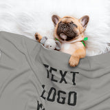 Custom Gray Black Pet Blanket