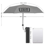 Custom Gray Black Automatic Umbrella
