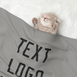 Custom Gray Black Pet Blanket