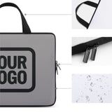 Custom Gray Black Laptop Bag