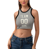 Custom Gray Cream Sleeveless Tank Top