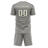 Custom Gray Cream Soccer Jersey