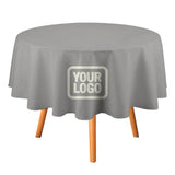 Custom Gray Cream Round Table Cloth