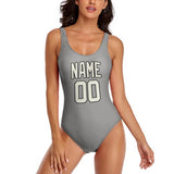 Custom Gray Cream Swimsuit