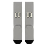 Custom Gray Cream Knee-High Sock
