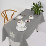 Custom Gray Black Square Table Cloth