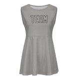 Custom Gray Gray Cheerleader Dress
