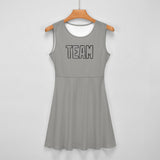 Custom Gray Gray Cheerleader Dress