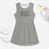 Custom Gray Gray Cheerleader Dress