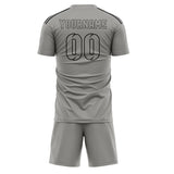 Custom Gray Gray Soccer Jersey