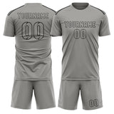 Custom Gray Gray Soccer Jersey